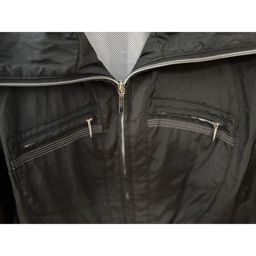 Laundry By Shelli Segal Jacket Black Lightweight Raincoat Pockets See Note Size - Picture 5 of 12